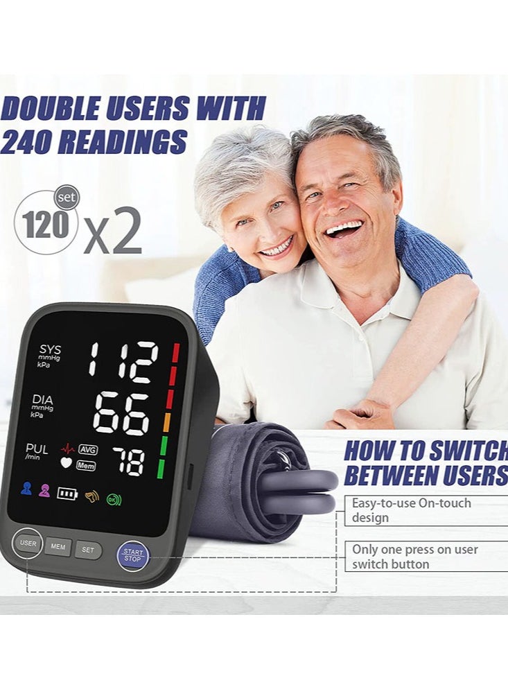 Joshberg Blood Pressure Machine, Automatic Digital Upper Arm Blood Pressure Monitor with Adjustable Large Cuff  - Image 2