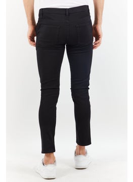 THE KOOPLES Men Skinny Fit Solid Stretchable Chino Pants, Black  - Image 3