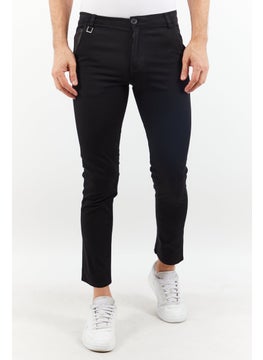 THE KOOPLES Men Skinny Fit Solid Stretchable Chino Pants, Black  - Image 1