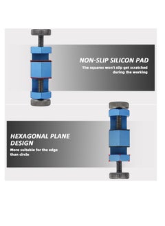 Excefore Stair Gauges for Framing Square, Tall Stair Gauges with Holder and Rafter, Lengthen Anti-Lost Non-Slip Framing Square Stops, Stair Gauge Knobs for Circular Saw, Dark Blue  - Image 3