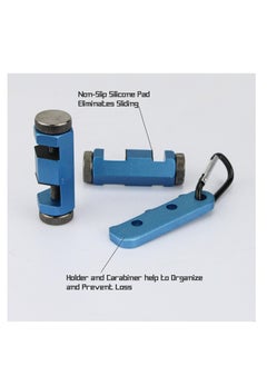 Excefore Stair Gauges for Framing Square, Tall Stair Gauges with Holder and Rafter, Lengthen Anti-Lost Non-Slip Framing Square Stops, Stair Gauge Knobs for Circular Saw, Dark Blue  - Image 4