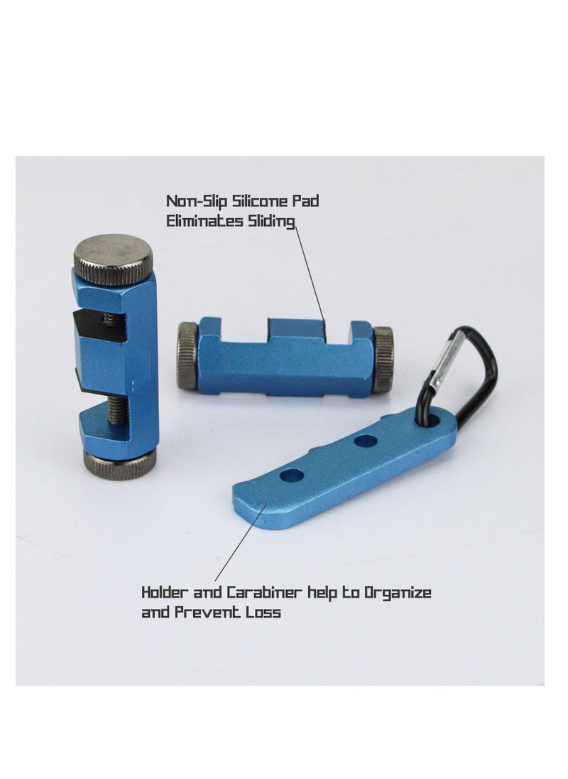 Excefore - Stair Gauges for Framing Square, Tall Stair Gauges with Holder and Rafter, Lengthen Anti-Lost Non-Slip Framing Square Stops, Stair Gauge Knobs for Circular Saw, Dark Blue - Image 1