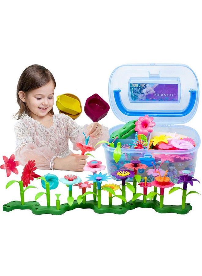 BIRANCO. Flower Garden Building Toys Build A Bouquet Floral Arrangement Playset For Toddlers And Kids Gifts Age 3 4 5 6 Year Old Girls Educational Stem Toy (120 Pcs) - Image 2