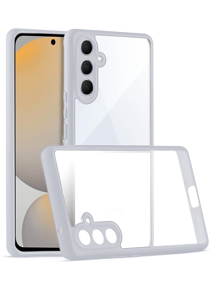 Bumper Protective Case for Samsung Galaxy A34 Silicone TPU Bumper Ultra Durable Ultra-Safe Camera Optimum Solution (Natural Titanium) 