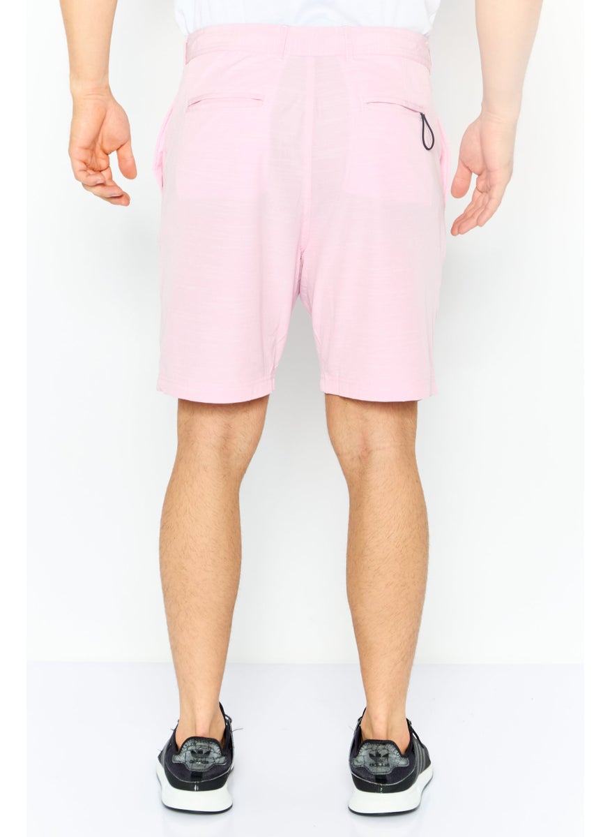 Tailorbyrd Men Sportswear Fit Golf Short, Light Pink  - Image 2