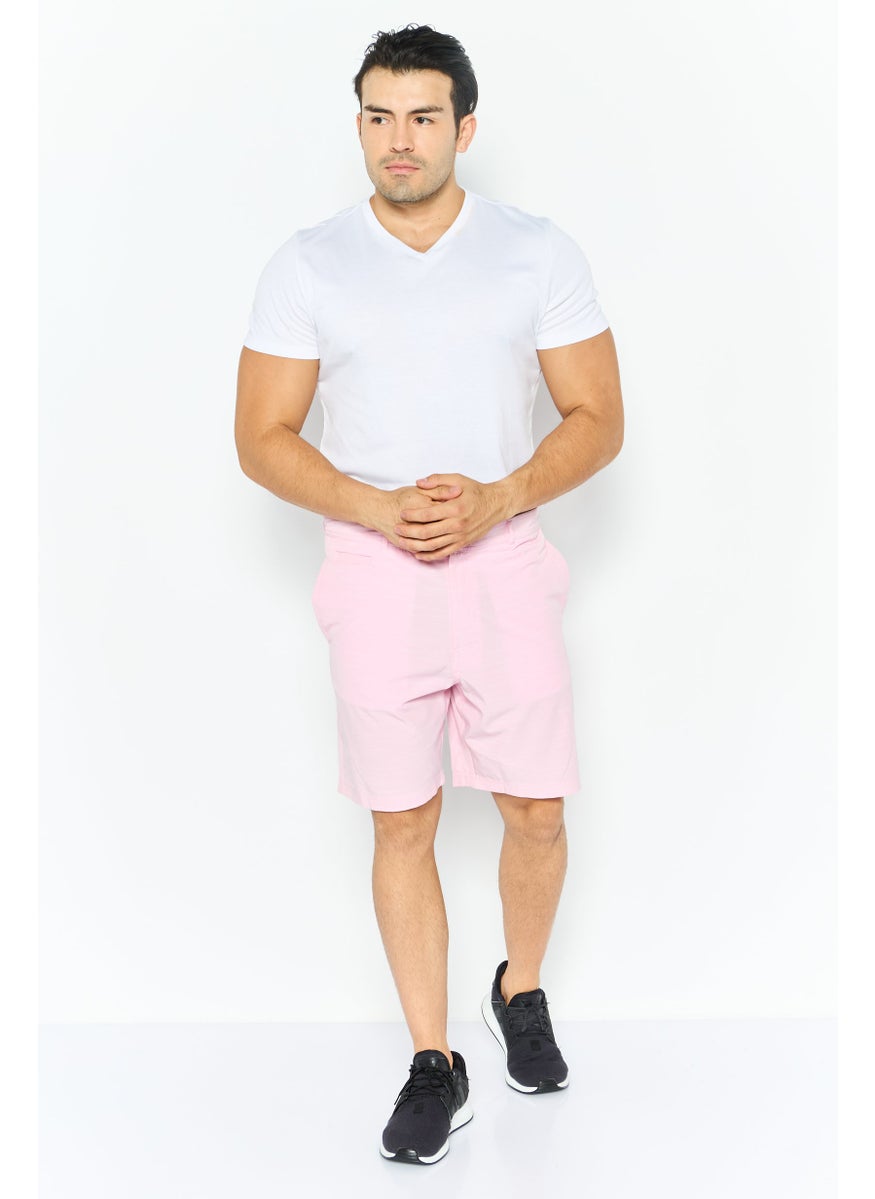 Tailorbyrd Men Sportswear Fit Golf Short, Light Pink  - Image 4