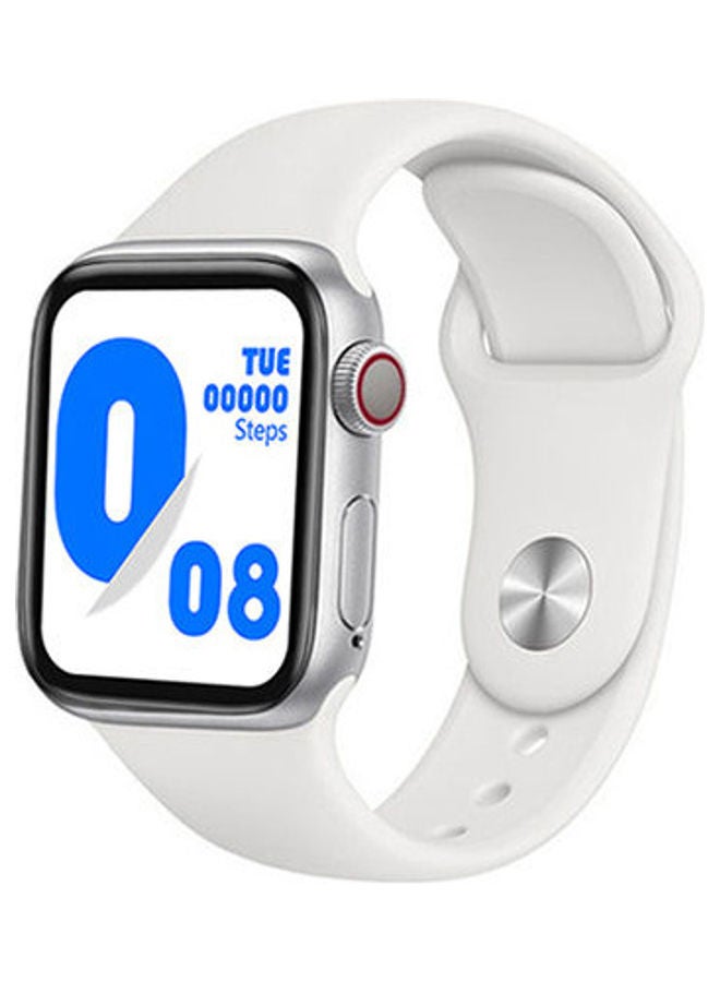 NIBEMINENT G63L Silicone Smart Watch With Calls Compatible For Android And IOS White - Image 1