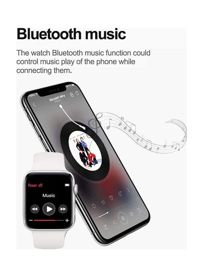 NIBEMINENT G63L Silicone Smart Watch With Calls Compatible For Android And IOS White - Image 3