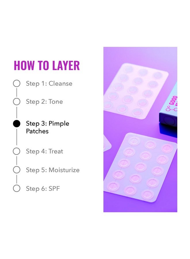 لاصقات حب الشباب من جود موليكلز (60 لاصقة) - لاصقات هيدروكولويدية رقيقة للغاية لإخفاء الرؤوس البيضاء والسوداء والبقع، واستهداف حب الشباب والشوائب - العناية بالبشرة للوجه بالسليلوز والبكتين - Image 4