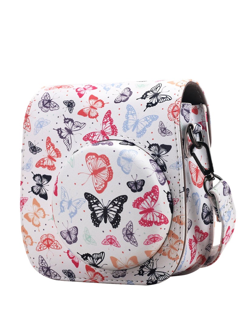 Protective Case for Fujifilm Instax Mini 12 11 9 Instant Camera, PU Leather Protective Case for Polaroid Camera Instax Mini 12 with Accessory Pocket and Adjustable Strap - Image 1