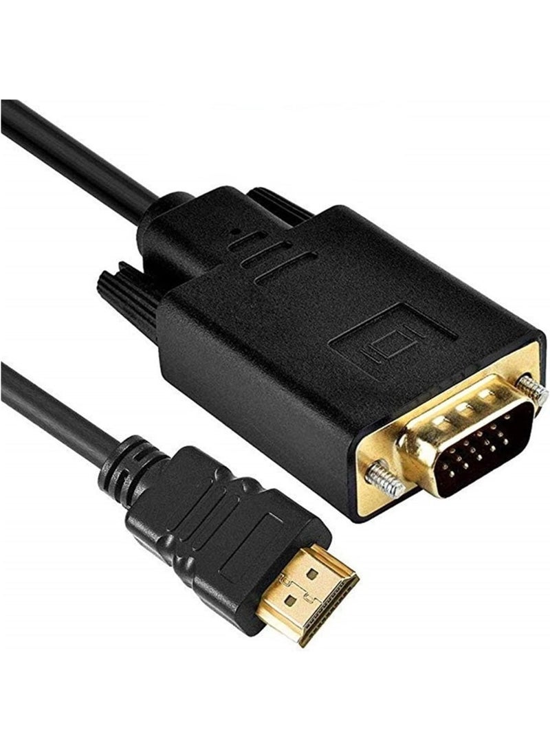 KOWVOWZ HDMI to VGA Cable, 1.8m Gold-Plated 1080P HDMI Male to VGA Male Adapter Cable, Compatible to VGA 1080P HD with Audio Adapter Cable HDMI-Compatible to VGA Cable Dropshipping - Image 3