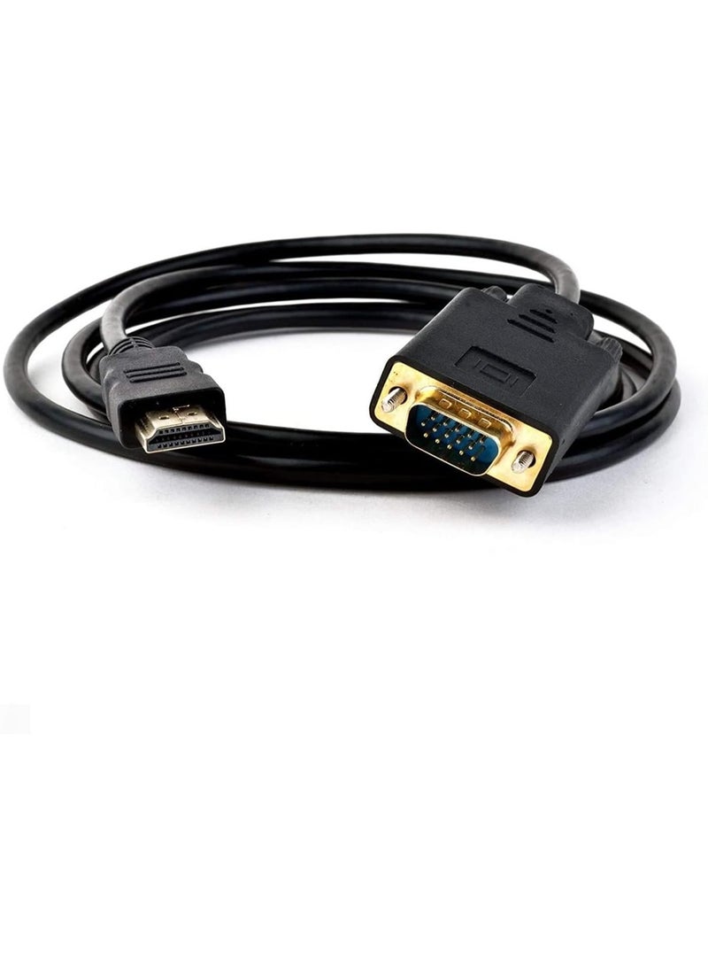 KOWVOWZ HDMI to VGA Cable, 1.8m Gold-Plated 1080P HDMI Male to VGA Male Adapter Cable, Compatible to VGA 1080P HD with Audio Adapter Cable HDMI-Compatible to VGA Cable Dropshipping - Image 1