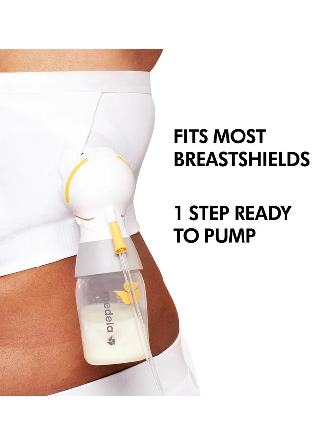 Medela Easy Expression Hands-Free Pumping Bra, White, Large
