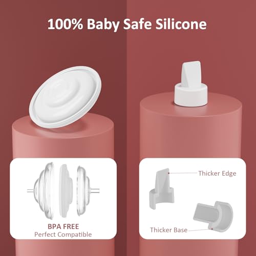 afontoto 10PCS Breast Pump Parts Compatible with Spectra S2, S1, 9Plus, 6 Pack Silicone Duckbill Valve & 4 Pack Silicone Diaphragm for Spectra Breastpump Parts, Not Original Replacement Accessories - Image 4