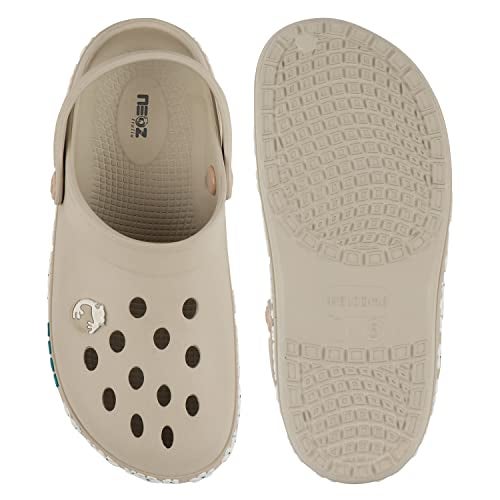 Neoz Casual Slingback Clogs for Kids with Soft Sole | Slip-On Breathable, Lightweight | Comfortable & Durable | Stylish Indoor & Outdoor Sandals Clogs for Kids, K-JASMINE-IVORY_4 - Image 2