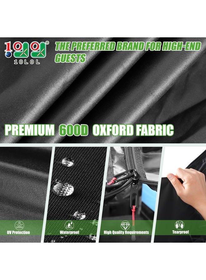 10L0L Golf Cart Driving Enclosures 4 Passenger Extended Roof, Universal Golf Cart Rain Cover for Yamaha EZGO TXT RXV Club Car Precedent DS 86.61" Roof 600D Waterproof Heavy Duty Zipper - Image 2