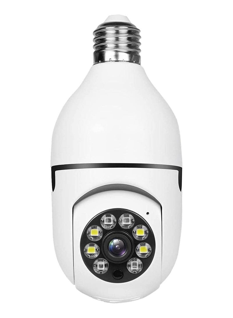 Bulb Camera 1080P, Night Vision IP Camera, PTZ Camera, 4X Digital Zoom Monitor, Home Security System, WiFi Camera Full Color - Image 1