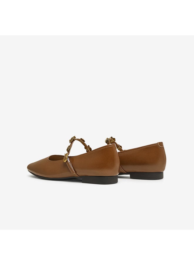 Basto Red Rose 26 Spring Mary Jane Shoes Single Shoes Sandals Women M1107aq5 Brown 37 - Image 3