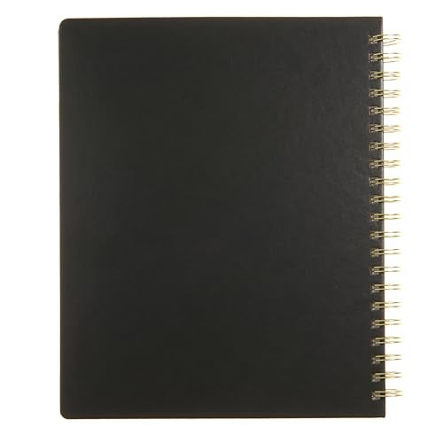 russell+hazel 2025-2026 Planner, Black Vegan Leather Spiral Weekly Planner 2025-2026 with Gold Foil, July 2025-June 2026, 9.1" x 11.2", 15 Monthly and 52 Weekly Spreads, 1-Count - Image 5