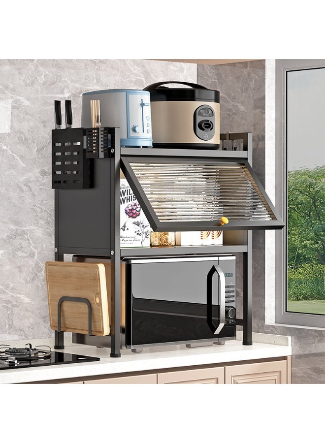 In-House Space Saving Microwave Oven Shelf DR-8936 – Multi-Tier Kitchen Organizer Rack with Modern Design, Suitable for Microwave, Rice Cooker, and Storage Items, Built for Durability and Long Lasting Use - Image 3