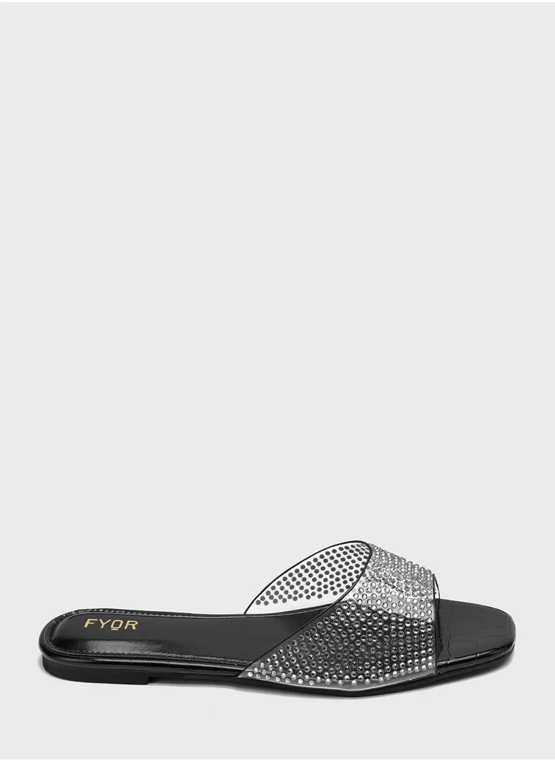 FYOR Open Toe Flat Sandals