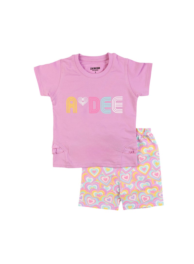 Zercon Summer Pajama Set for Girls 7350 - Image 1