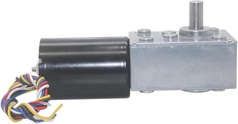 24V 28RPM DC Brushless Worm Gear Motor with Speed Feedback and PWM Regulation - Image 4