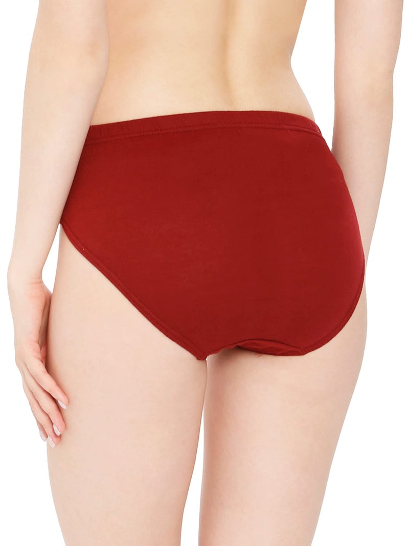 Rupa Women's Cotton Red Briefs Regular Solid Underwear (Pack Of 5) (Pl_Pty_Po5_Plain - Image 3
