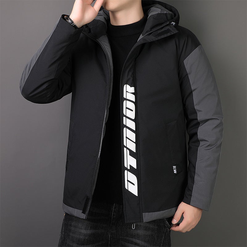 2021 New Winter Men'S Down Cotton-Padded Coat Thickened Cotton-Padded Coat Korean Style Men'S Casual Hooded Cardigan Coat Cotton-Padded Coat - Image 5
