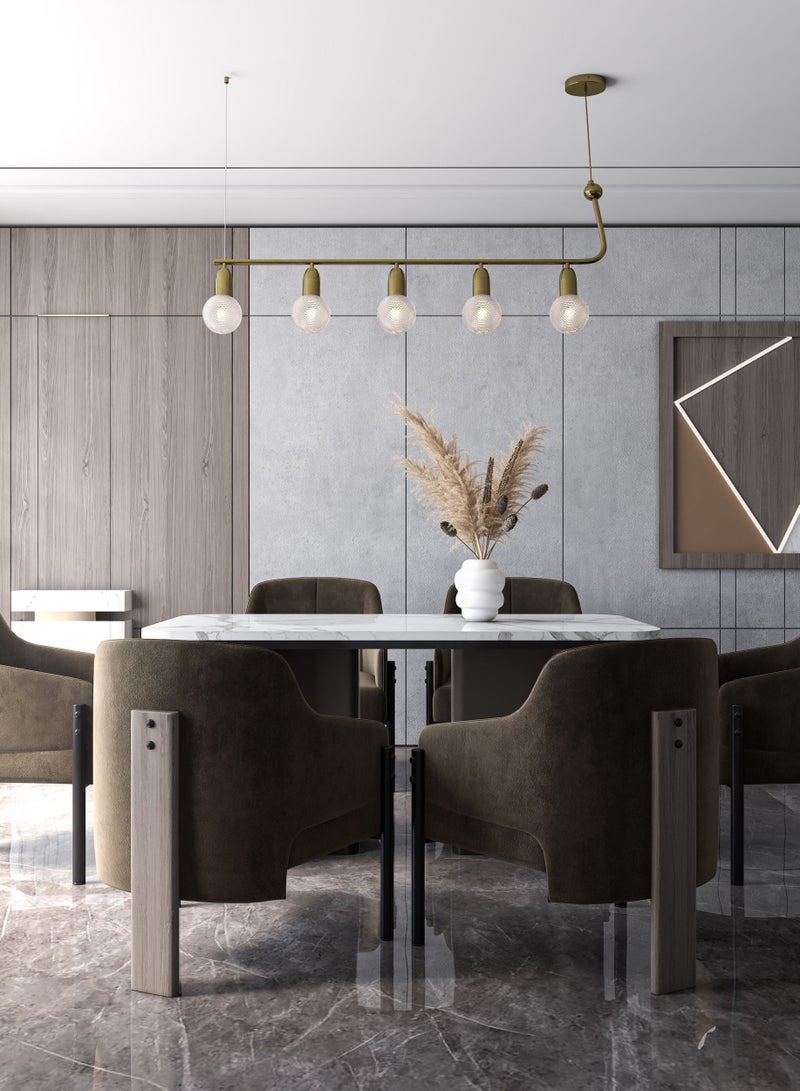 يوكاندل ثريا مودرن ذهبي لمبات نازلة - Image 2