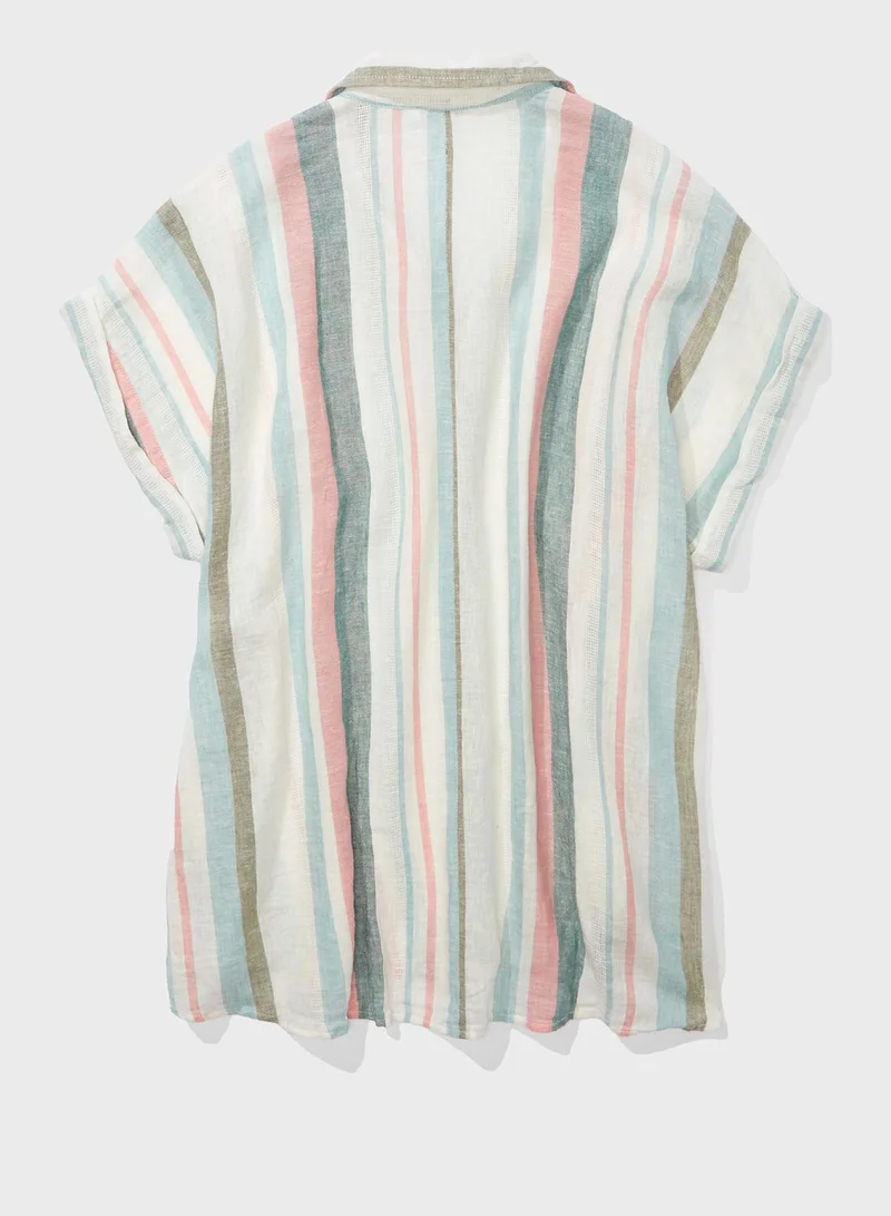 American Eagle Striped Button Down Shirt