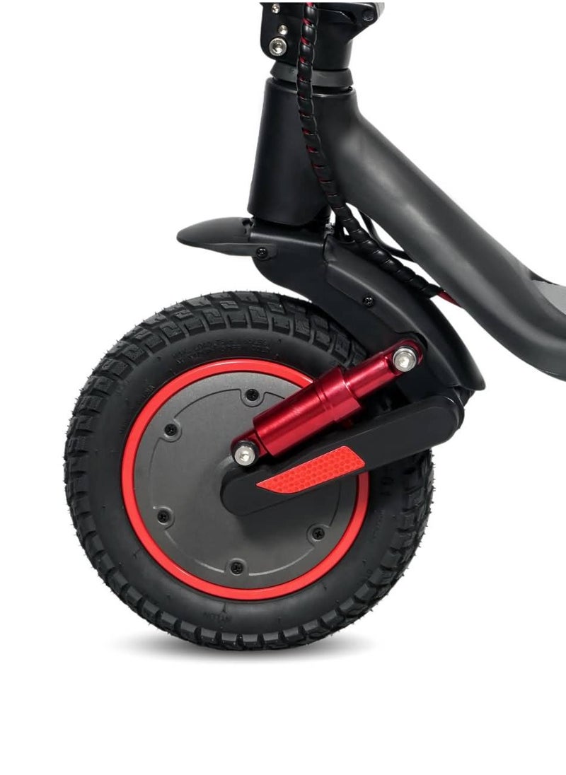 Crony W563 Max Long Range E-Scooter, More Comfort and Safety Dual Suspension, 500W Motor 36V/10AH, Rear Disc Brake Electric Scooter, Power Comfort & Smart Control for Adults & Kids 120KG Load Capacity Aluminum Alloy Frame Skateboard Portable & Commuter-Friendly Includes Rearview Mirror & Phone Holder，Black  - Image 3