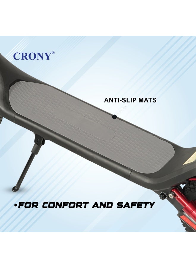 Crony M365 Max Long Range 30km E-Scooter,45km/h More Comfort and Safety Dual Suspension, 500W Motor 36V/10AH, Rear Disc Brake Electric Scooter, Power Comfort & Smart Control for Adults & Kids 120KG Load Capacity Aluminum Alloy Frame Skateboard Portable & Commuter-Friendly Includes Rearview Mirror & Phone Holder，Black - Image 4