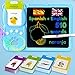 MoLingvora Drawing Tablet with Bilingual Flashcards for Kids Spanish English Talking Flash Cards LCD Writing Pad Board Pocket Speech for Toddlers Learning Toy Gift for Boys Girls Spanish Blue - Image 2