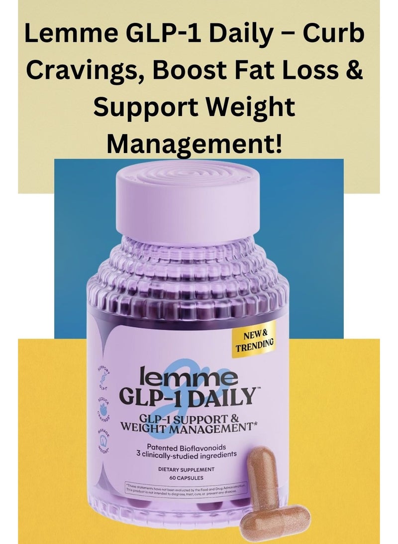 ليمي  Lemme, GLP-1 Daily™، إدارة الوزن، الرغبة الشديدة في تناول الطعام وحرق الدهون، 60 كبسولة - Image 5