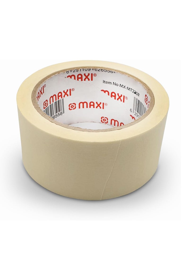 Maxi Premium Masking Tape 2 Inch x 20 Yards General Purpose Paper Tape For Painting, Labeling, Marking, Gardening, Packaging, Artworks, Schools, Office, Automobile Garage, Factory, Industrial Uses  - Image 1