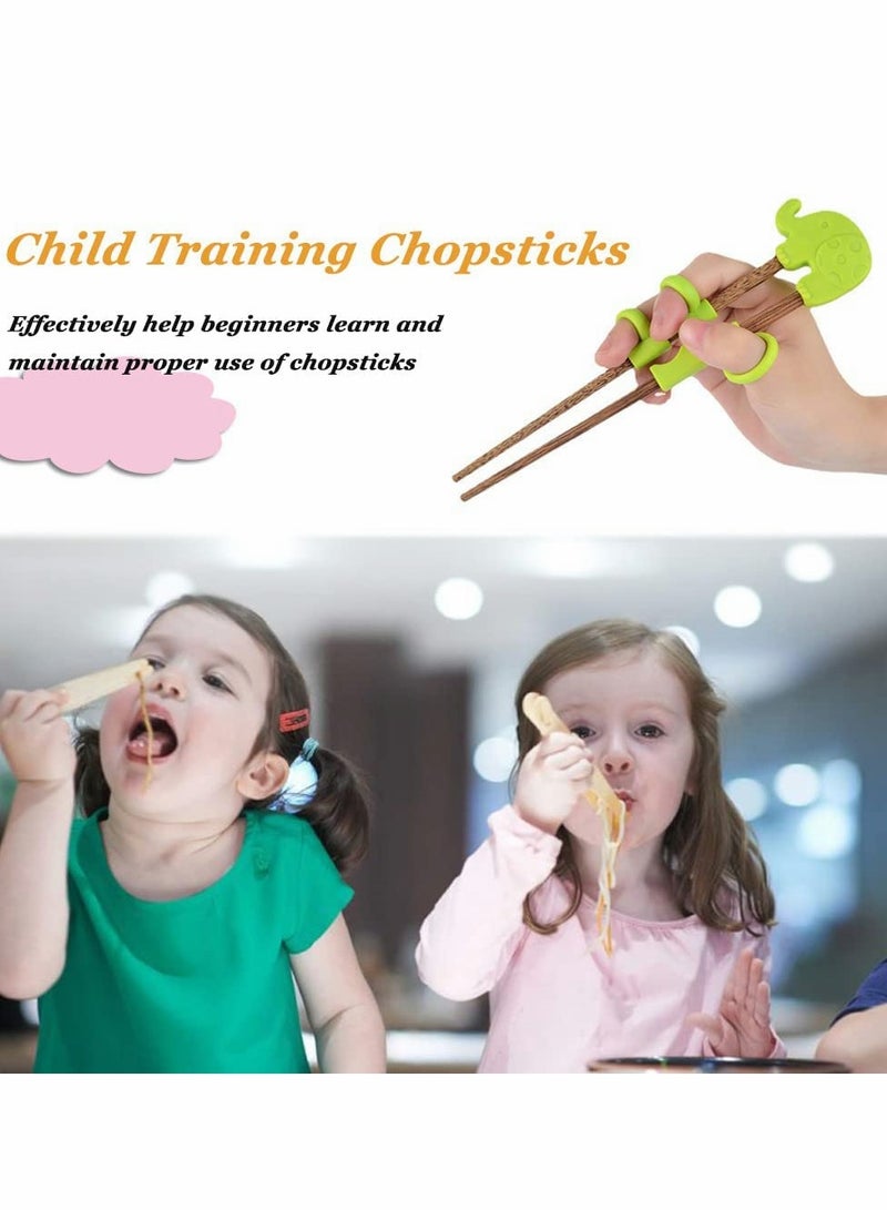 Kids Training Chopsticks, Cute Animals Chopsticks Learning Chopstick Helper for Children Beginners Adults, Easy to Use, Reusable and Dishwasher Safe, 4 Pcs Kids Chopsticks with 4 Case - Image 3