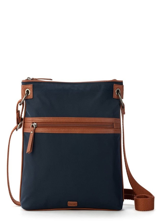 The Sak Esperato Nylon Flat Crossbody in Eco Twill, Adjustable Repreve Webbing Strap, Navy - Image 1