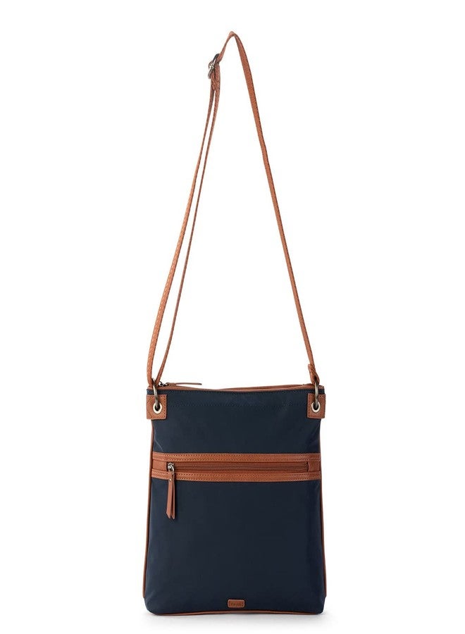 The Sak Esperato Nylon Flat Crossbody in Eco Twill, Adjustable Repreve Webbing Strap, Navy - Image 5