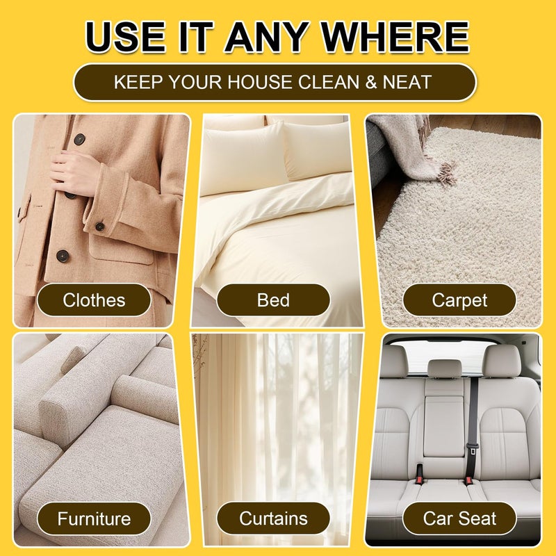 PackYard Extra Sticky Lint Rollers for Pet Hair, 250 Sheets, Lint Remover for Dog Cat Hair Removal, Animal Fur, Fuzz, Couch, Clothes Furniture and Carpet Travel-Friendly Grip Handle (1, White) - Image 4