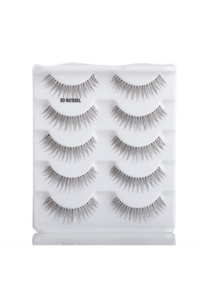 Alice Lashes 110 Natural Hand Knotted False Eyelashes 5 Pairs Multipack - Image 3