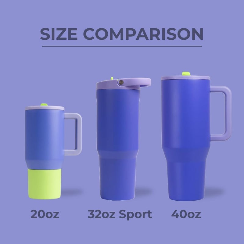 HydroJug Sport - Stainless Steel Tumbler with Straw, Vacuum Insulated, 32oz Leakproof Water Bottle, Ergonomic Design, Reusable, Dishwasher Safe, Rubber Base, Durable for Gym or Outdoors, Lime Rickey - Image 3