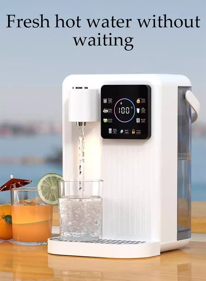 DUNISO 3.5L Multifunctional Water Dispenser Countertop Water Filter Instant Hot Water Dispenser with Removable Tank 6 Temperature Settings Rapid Heating Reverse Osmosis System Countertop Water Filter Bottleless Countertop Water Cooler Dispenser Ideal for Home Office Kitchen, Black - Image 3