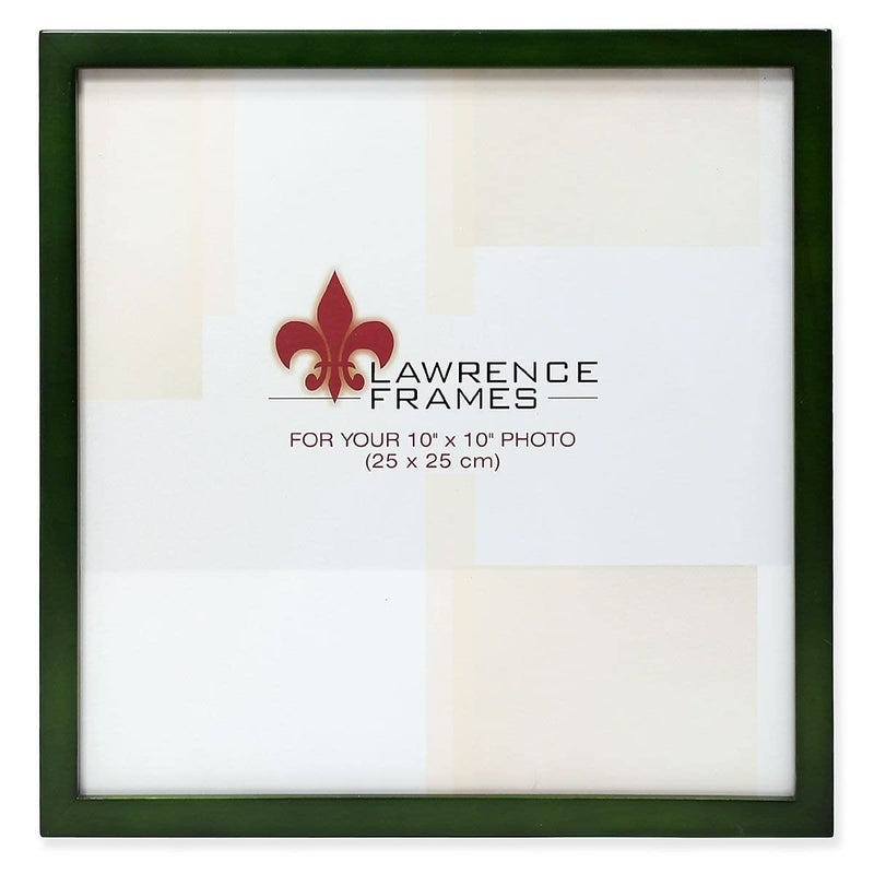 Lawrence Frames Collection Wood Picture Frame Gallery, Green, 10x10 - Image 5