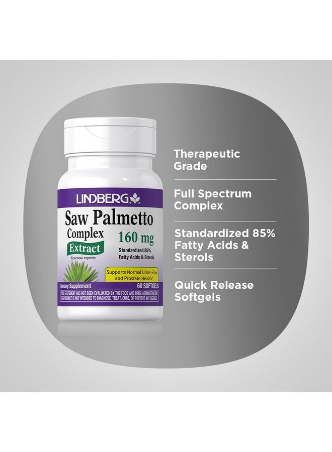 Lindberg Saw Palmetto Extract | 160 mg | 60 Softgels | Standardized Supplement | Non-GMO and Gluten Free - Image 4