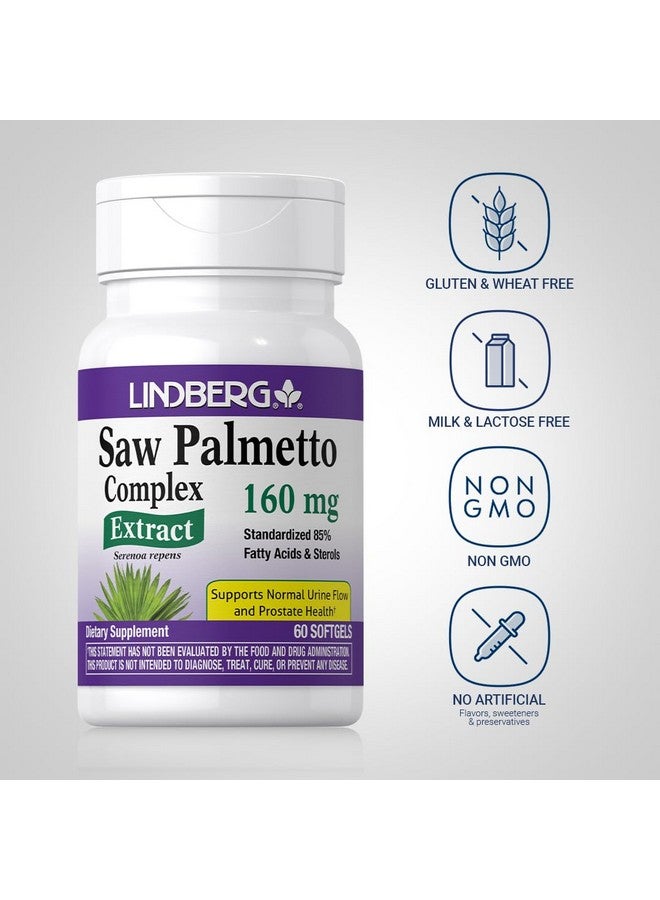 Lindberg Saw Palmetto Extract | 160 mg | 60 Softgels | Standardized Supplement | Non-GMO and Gluten Free - Image 3