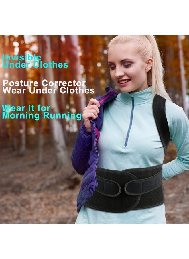 Beauenty - Back Brace and Posture Corrector for Unisex, Back Straightener Scoliosis and Hunchback Correction Back Pain Spine Corrector Back Support Adjustable Breathable Posture Trainer for Back and Shoulder (M) - Image 1