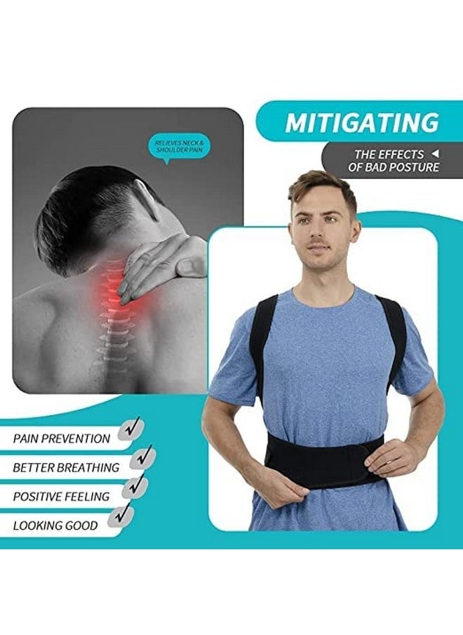 Beauenty - Back Brace and Posture Corrector for Unisex, Back Straightener Scoliosis and Hunchback Correction Back Pain Spine Corrector Back Support Adjustable Breathable Posture Trainer for Back and Shoulder (M) - Image 1