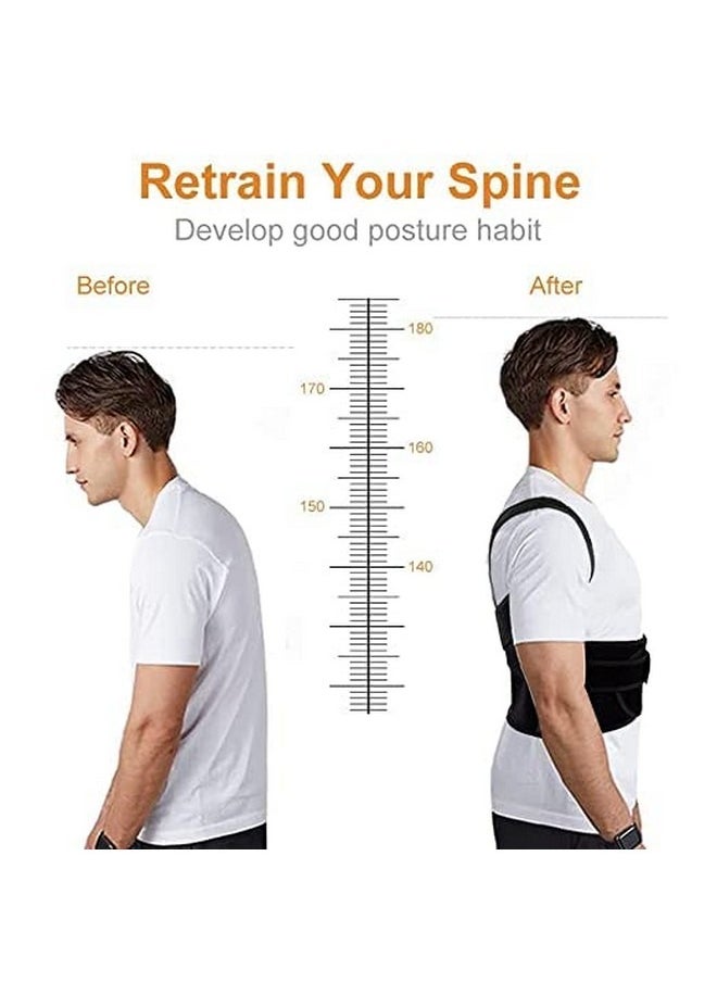 Beauenty - Back Brace and Posture Corrector for Unisex, Back Straightener Scoliosis and Hunchback Correction Back Pain Spine Corrector Back Support Adjustable Breathable Posture Trainer for Back and Shoulder (M) - Image 1