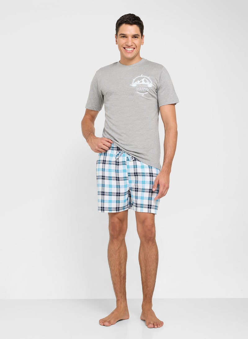 Seventy Five Nightwear T-Shirt & Shorts Sets  - Image 1